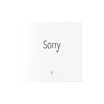 Wenskaart met tekst Sorry