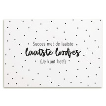 Kaart Succes met de laatste loodjes