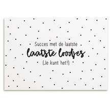 Kaart met tekst Succes met de laatste loodjes, je kunt het