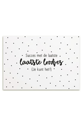 Kaart Succes met de laatste loodjes