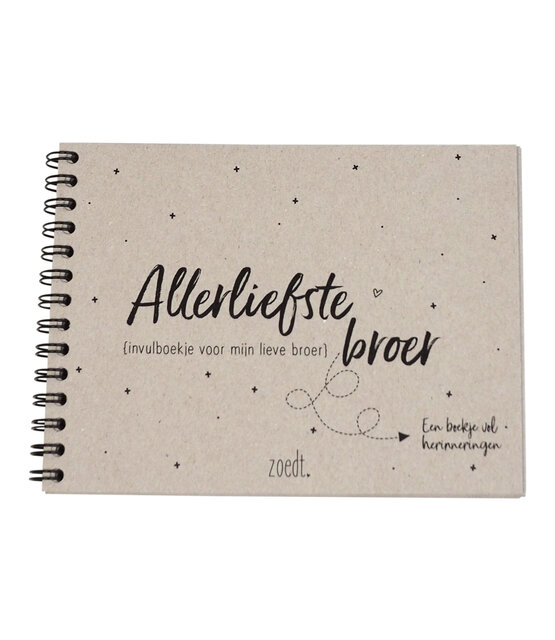 Superleuk invulboekje voor de liefste broer