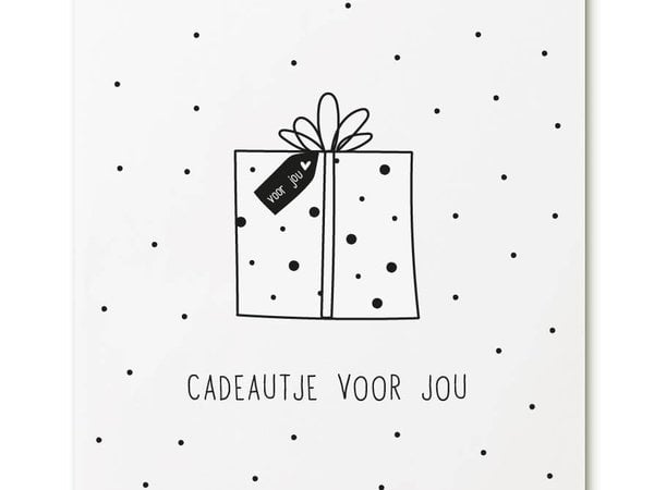 Verraad Speeltoestellen Vrijgekomen Minikaartje met tekst 'Cadeautje voor jou'