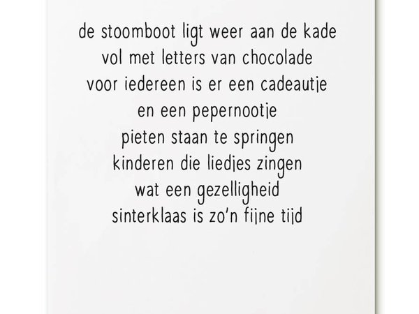 in stand houden Meerdere spek Kaartje met Sinterklaas gedicht