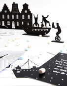 Stoomboot met sint en piet van mdf Stoomboot met sint en piet van mdf