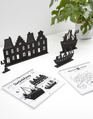 Stoomboot met sint en piet van mdf Stoomboot met sint en piet van mdf