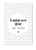 Minikaartje Happy new year - my deer