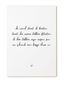 Kaart met tekst 'De wind laat ik buiten..'