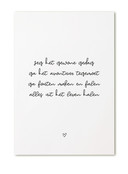 Kaart met tekst 'Zeg het gewone gedag..'