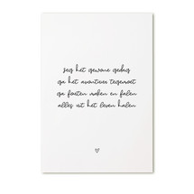 Kaart met tekst 'Zeg het gewone gedag..'