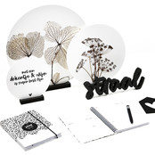 Muurcirkel standaard zwart hout -  13cm Muurcirkel standaard zwart hout -  13cm