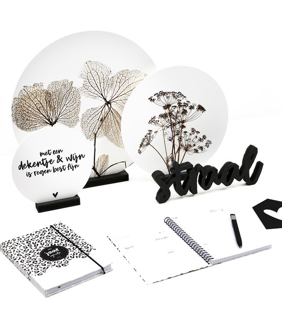 Muurcirkel standaard zwart hout -  13cm Muurcirkel standaard zwart hout -  13cm