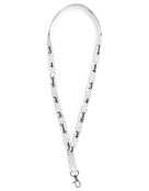 Keycord / sleutelhanger zwart wit met tekst