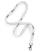 Keycord / sleutelhanger zwart wit met tekst