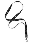 Keycord / sleutelhanger zwart met dots en hartjes patroon Keycord / sleutelhanger zwart met dots en hartjes patroon