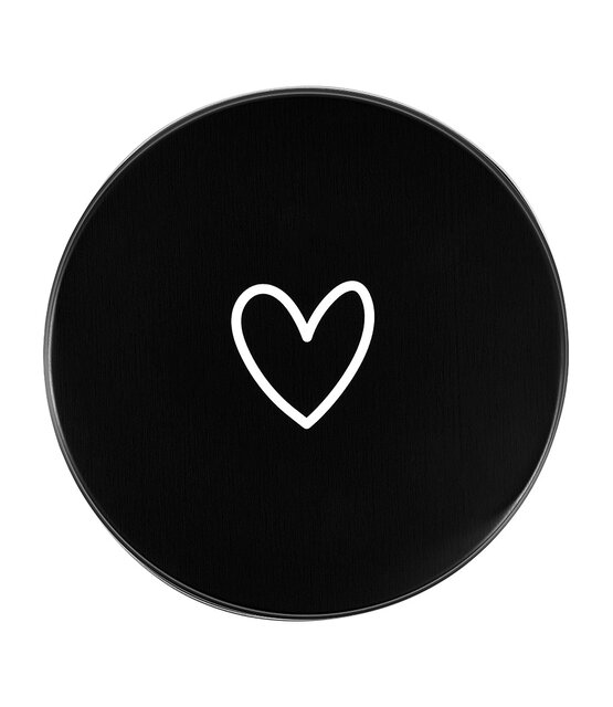 Koektrommel zwart wit met hartje Koektrommel zwart wit met hartje