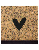 Poster kurk vierkant met hartje en dots patroon 20 cm