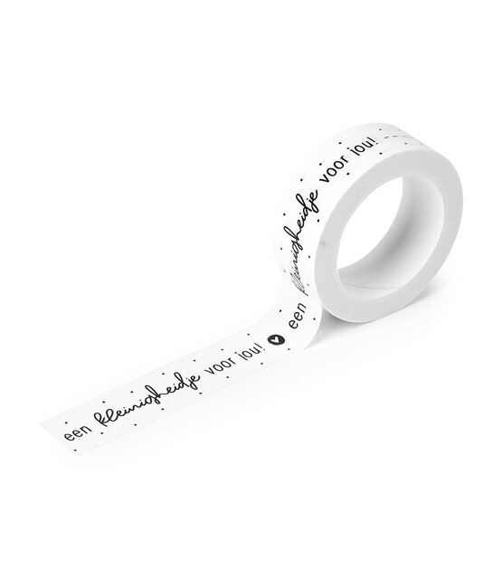 Masking tape wit met zwarte tekst 'Een kleinigheidje voor jou!' Masking tape wit met zwarte tekst 'Een kleinigheidje voor jou!'