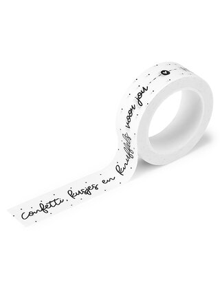 Masking tape Hoera! Confetti, kusjes en knuffels voor jou