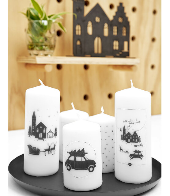 Kaars kerst 'Stille nacht...'