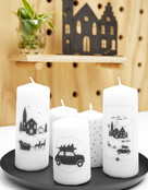 Kaars kerst grachtenpanden