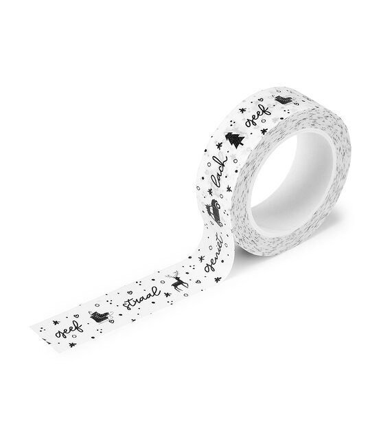 Masking tape  winter kerst Lach geeft straal geniet