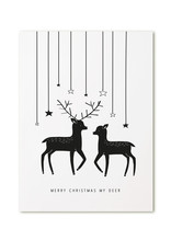 Zoedt Poster A4  Kerst hertjes Merry Christmas my deer