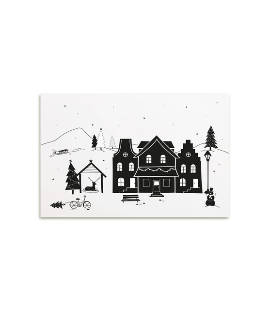 Poster A4  Kerst landschap