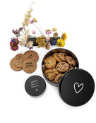 Koektrommel zwart wit met hartje Koektrommel zwart wit met hartje