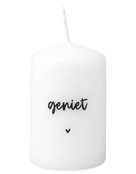 Mini kaarsje met tekst Geniet