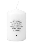 Mini kaarsje met gedichtje voor de liefste vriendin Mini kaarsje met gedichtje voor de liefste vriendin