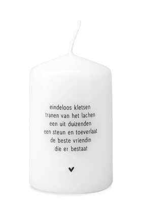 Mini kaars met gedichtje voor de liefste vriendin