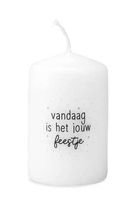 Mini kaars met tekst  Vandaag is het jouw feestje