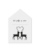 Minikaartje wit hertjes Dit pakje is voor ...