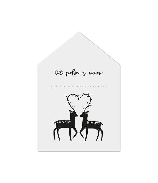 Minikaartje wit hertjes Dit pakje is voor ...