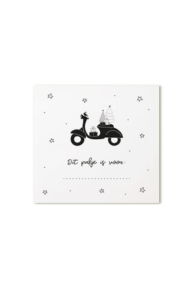 Kerst cadeaukaartje scooter Dit pakje is voor...