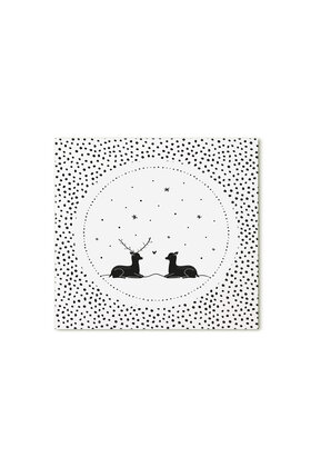 Kerst cadeaukaartje hertjes dots patroon