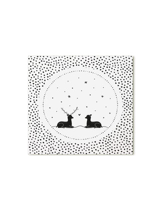 Kerst cadeaukaartje hertjes dots patroon