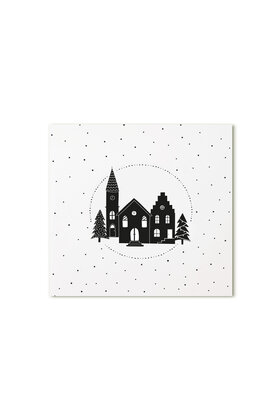Kerst cadeaukaartje kerkje