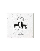 Minikaartje wit hertjes