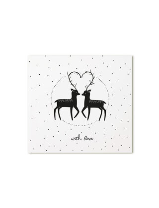 Kerst cadeaukaartje hertjes