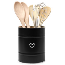 Keukenblik zwart met hartje