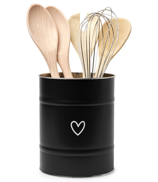 Keukenblik zwart met hartje