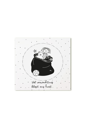 Sinterklaas cadeaukaartje Vol verwachting klopt ons hart