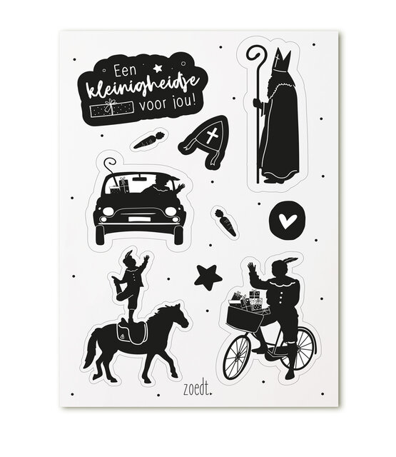 2 velletjes met Sinterklaas cadeautstickers