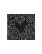 Minikaartje zwart met hartje
