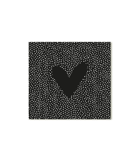 Minikaartje zwart met hartje