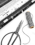 Rol cadeaupapier wit met zwarte dots 50x300cm