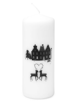 Kaars kerst grachtenpanden