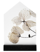 Huisje met gedroogde bladeren - 11cm