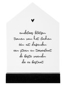 Huisje met gedichtje  voor de liefste vriendin - 11cm